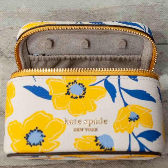 NWT kate spade Morgan Sunshine Floral Printed Jewelry Case - Picture 8 of 11